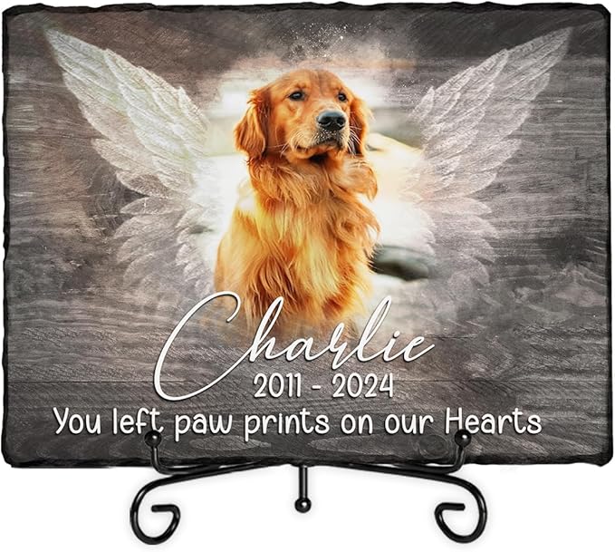 Your Wings Pet Memorial Stones - Dog & Cat Grave Stones, Loss of Pet Gifts