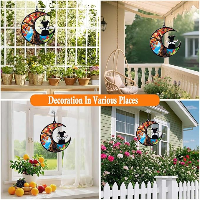 Dog Memorial Suncatcher, Loss of Dog Sympathy Gift for Pet Lovers, Cats Remembrance Ornament, Pet Memorial Gifts, Life Tree