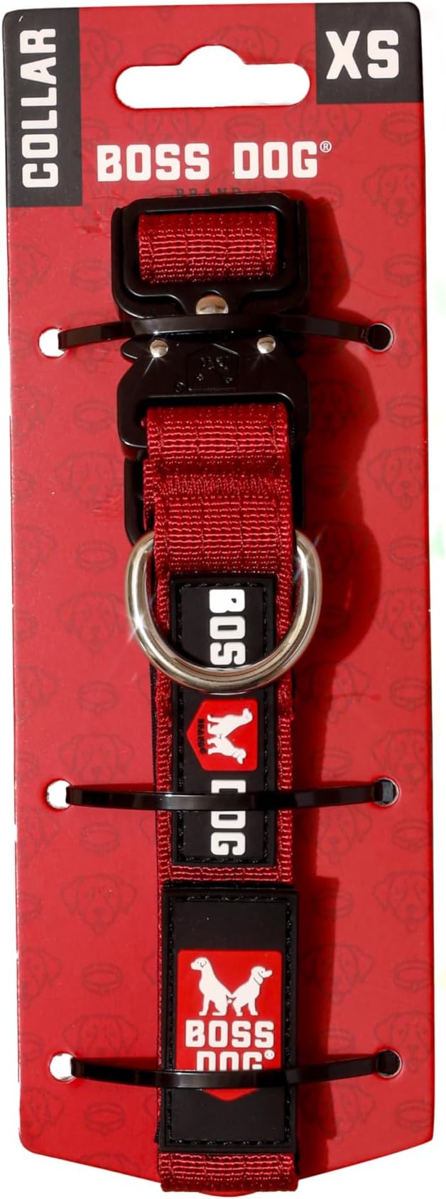 Boss Dog Tactical Collar, Red, X-Small
