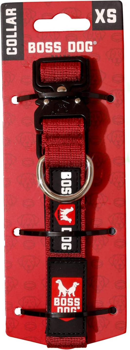 Boss Dog Tactical Collar, Red, X-Small
