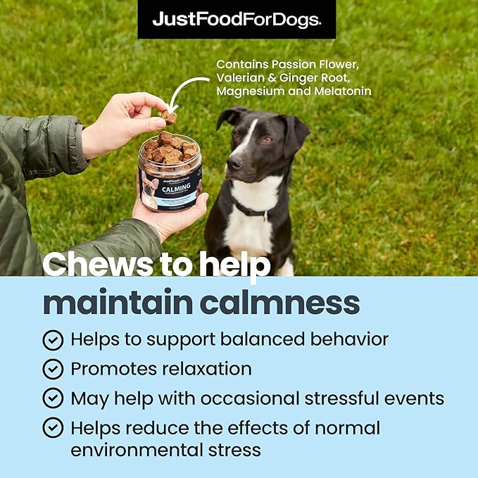 Just Food for Dogs Hip and Joint Supplement for Dogs, Human Grade Glucosamine Chondroitin Dog Supplements, Multivitamin Soft Chews, Omega 3 Oil, Superfood Blend, Plant Based Dog Vitamins - 45 Count 3