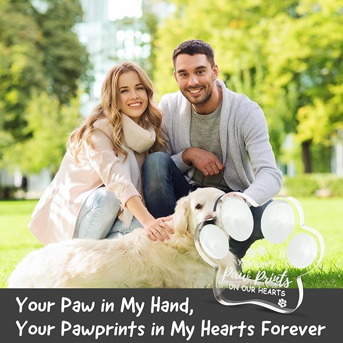 Dog Passing Away Gifts, Loss of Dog Sympathy Gift, Pet Dog Memorial Gifts for Loss of Dog, Dog Cat Remembrance Gift for Friends Pet Owner, Clear Acrylic Dog Memorial Engraved Ornament Keepsake