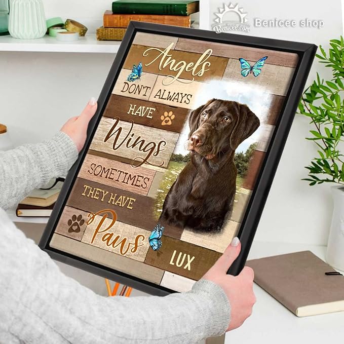 Benicee Shop Memorial Gifts For Dogs, Personalized Memorial Pet Gift Wall Art, Sympathy Gift for Pet Lovers, Dog In Remembrance Wall Decor