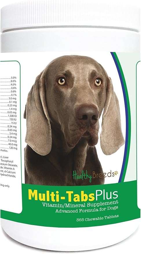 Healthy Breeds Weimaraner Multi-Tabs Plus Chewable Tablets 365 Count