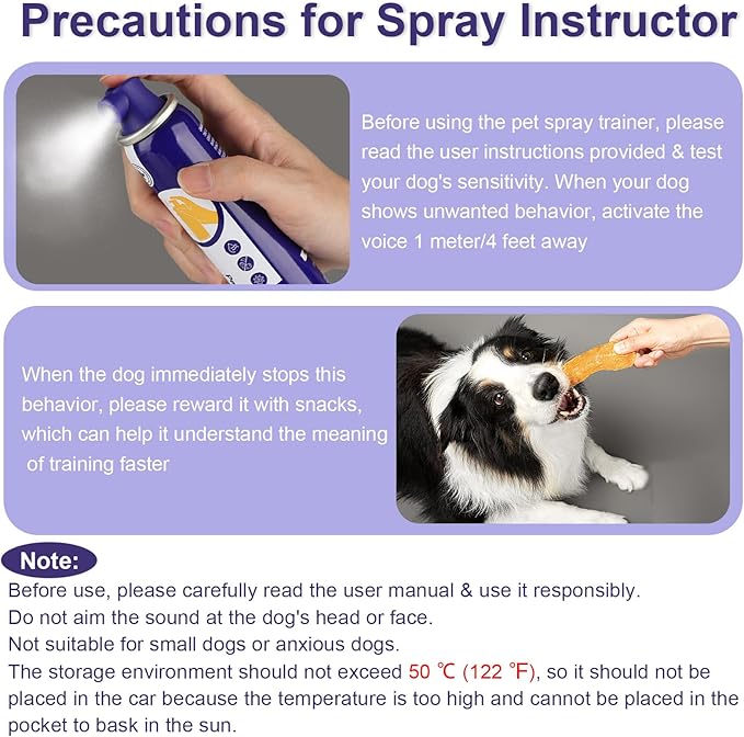 Dog Corrector Spray, 80ml 1 Pack Dog Trainer Spray to Dogs from Stopping Unwanted Behaviors Pet Trainer Spray, Barking, Jumping, Stealing Food, Safe, Humane & Effective