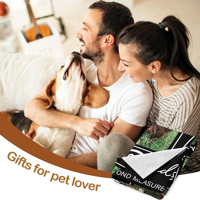 Bemaystar Pet Memorial Gifts for Dogs - Ships Next Day Custom Dog Blanket with Photo & Name Dog Memorial Gifts for Loss of Sympathy Gift Dog Cat Passing Away Remembrance Souvenir(6 Photos)