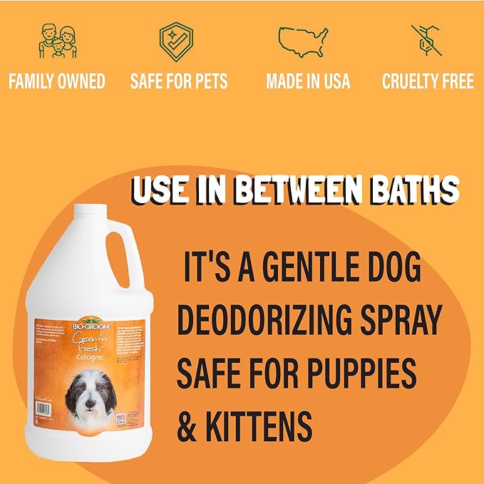 Bio-groom Groom'n Fresh Dog Cologne - Deodorizing Spray, Dog Bathing Supplies, Puppy Perfume, Cat Grooming Supplies, Cruelty-Free, Made in USA - 8 fl oz 1-Pack