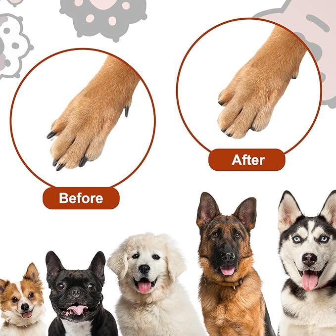 Dog Nail File with 6Pcs Replaceable Filing Disc, Dog Scratch Board for Safe and Easy Nail Care, Dogs Nails Scratch Board Ensures Smooth and Healthy Nails for Dogs and Cats
