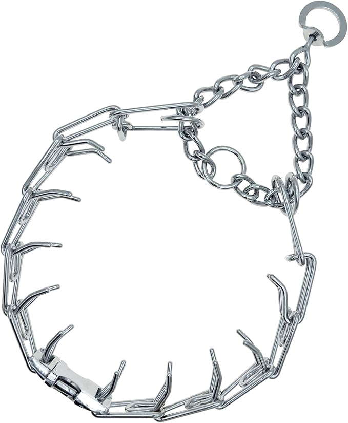 Adjustable Dog Ｎo Pull Ｃollar for Small Medium Large Dogs (Silver, L)