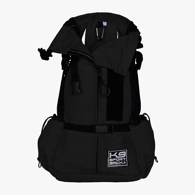 K9 Sport Sack Air 2 - Medium, Jet Black - Ideal for Dogs with 17-19” Back Length - Durable, Breathable Backpack-Style Carrier - Perfect for Walks, Short Hikes & Public Transportation