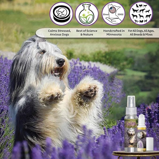 The Blissful Dog Bearded Collie Relax Dog Aromatherapy, 2.67-Ounce Spray