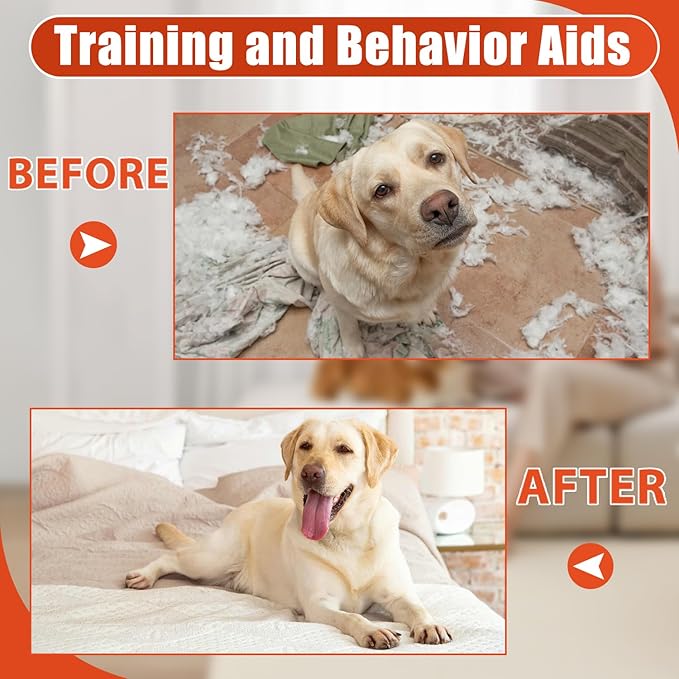 No Chew Spray for Dogs, Bitter Apple Spray for Dogs to Stop Chewing, 120ML Pet Deterrent Spray, Anti Chew Protect Furniture, Prevent Licking No Marking (Orange)