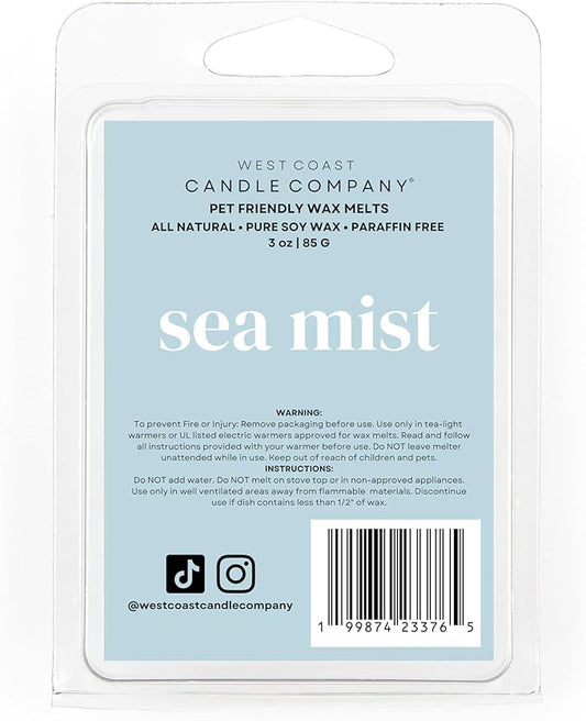 Pet Safe Wax Melts for Dogs | Non Toxic Soy Wax Melts | Natural, Paraffin-Free, Clean Burning | Odor Eliminating Wax Cubes | Sea Mist