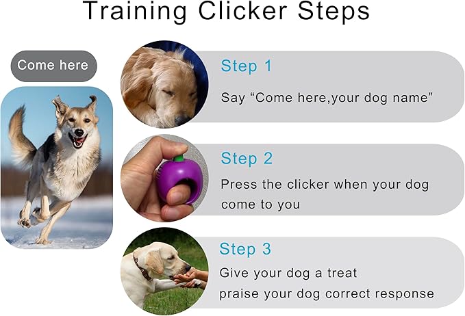 Pet Clicker for Dogs/Cats/Horses/Birds or Other Animals - Clickers for Training (Red)