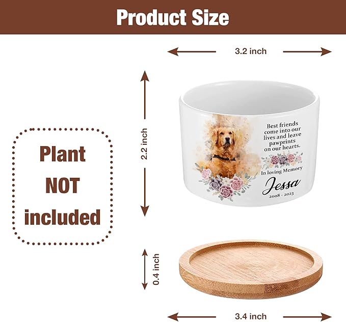 Customized Pet Dog Memorial Plant Pot Pet Remembrance Dog With Heartfelt Sentimental Quote Garden Decor Funeral Keepsake Bereavement Gifts For Loss Of Pet Picture Gift For Someone Lost Pet