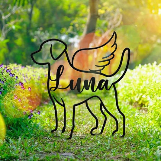 Custom Metal Pet Grave Markers Dog Memorial Plaque, Waterproof Dog Grave Markers Outdoor, Memorial Garden Decor for Loss of Beloved Pet, Personalized Sympathy Gift for Dogs