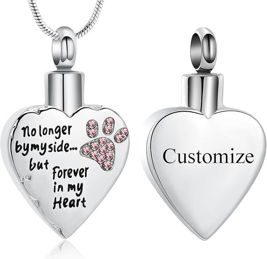 memorial jewelry Your Wings were Ready, But My Heart was Not Stainless Steel Carved Locket Cremation Urn Necklace for Pet Dog Cats