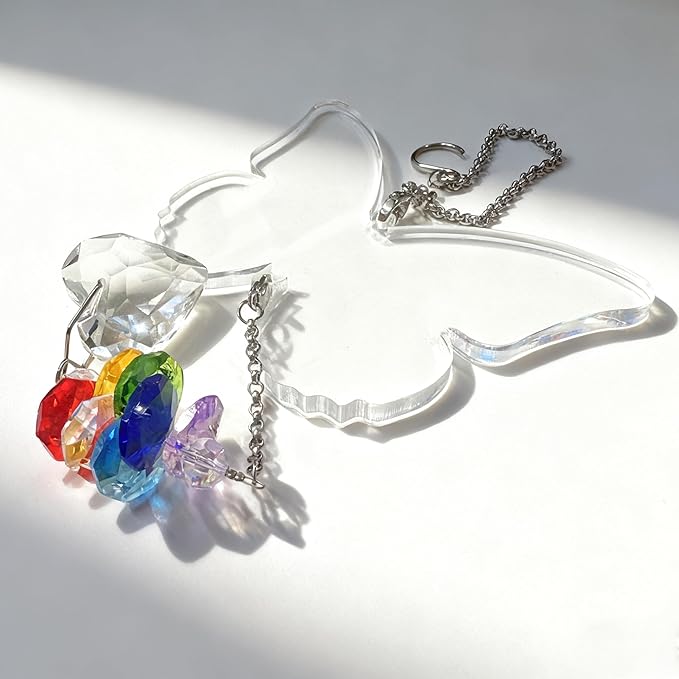 EDSG Personalized Dog Memorial Gifts for Loss of Dog - Pet Sympathy Gifts with Photo, Custom Pet Bereavement Gift, Rainbow Bridge Memorial Suncatcher for Cat (Design 2)