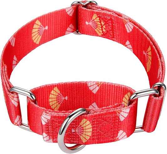 Mikivery Martingale Collar for Dogs 1 inch Sturdy Durable Collars Medium and Large Breed for Walking Training Outdoor Daily Use