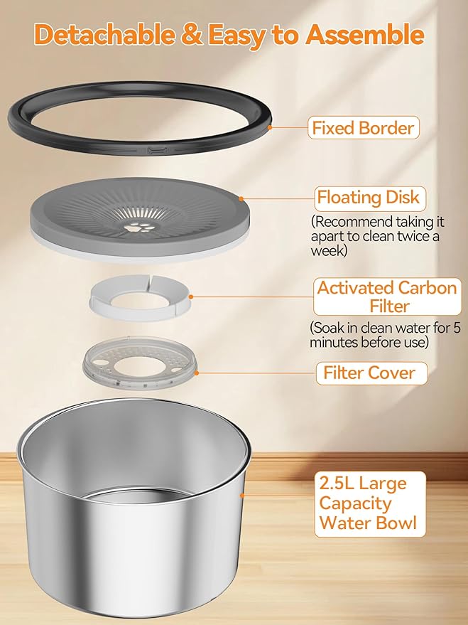 2PCS Spill Proof Dog Crate Water Bowl and Food Bowl Set, 2.5L Stainless Steel Dog Bowls for Cage, Kennel, Slow Drinking Dog Water Bowl for Large/Medium Pets, Hanging Pet Bowls