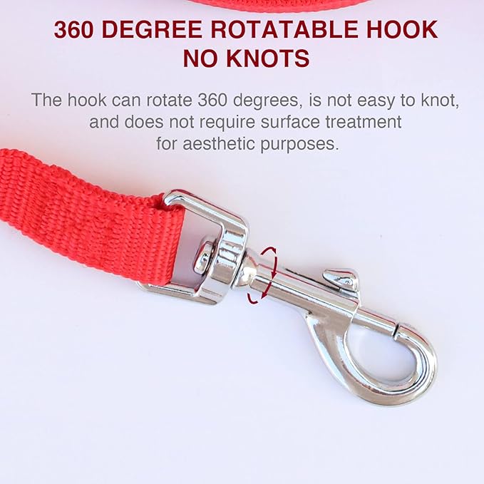 Dog Leash Puppy Obedience Recall Training Agility Lead 30ft, Great for Play, Camping, or Backyard