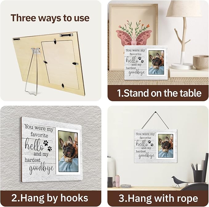 SteadStyle Dog Memorial Gifts for Loss of Dog, Pet Memorial Gifts, Loss of Dogs Sympathy Gift, Pet Loss Remembrance Bereavement Gift, In Memory of Dogs Sympathy Picture Frames (4x6)