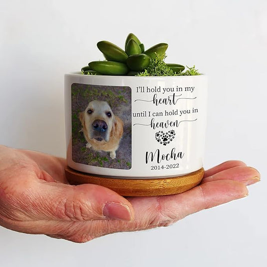 Customized Dog Memorial Gift Plant Pot Outdoor Pet Memorial Cross Pet Plant Pot Personalized Pet Crosses Memorial Gift For Someone Lost Cat Grief Funeral In Loving Memory Window Decor