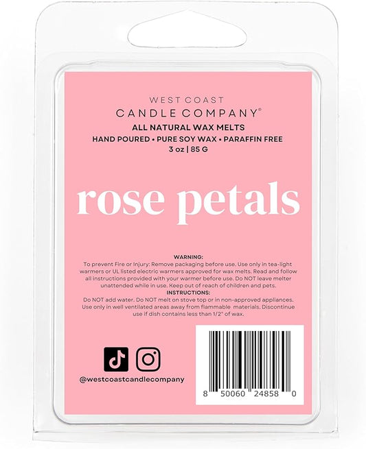 Pet Safe Wax Melts for Dogs | Non Toxic Soy Wax Melts | Natural, Paraffin-Free, Clean Burning | Odor Eliminating Wax Cubes | Rose Petals
