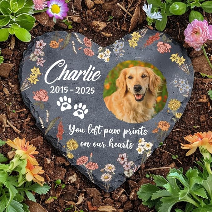 Personalized Dog Memorial Gifts for Loss of Dogs Sympathy Gift, Dog Memorial Stone, Pet Loss Gifts, Pet Memorial Stones for Dogs Cemetery Decorations for Grave, Cat Sympathy Gift, Stone 2