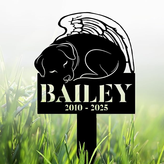 Custom Dog Headstones and Grave Markers for Dogs | Personalized Pet Grave Marker for Dog with Photo | Thoughtful Remembrance Decor for Pets Graves | Meaningful Memorial Gifts for Pet Lovers