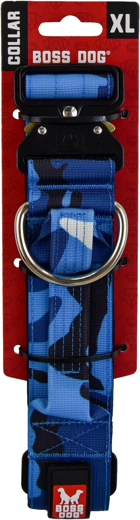 Boss Dog Tactical Collar, Blue Camo, X-Large
