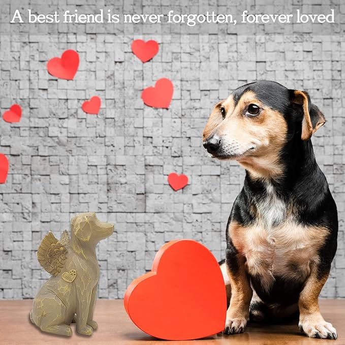 Angel Memorial Figurine - Pet Loss Gift, Dog Remembrance, Sympathy Gift for Dog Lovers