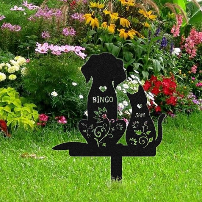 Custom Pet Grave Markers Dog Memorial Plaque, Memorial Yard Garden Outdoor Decor, Waterproof Metal Dog Grave Markers for Loss of Pets, Personalized Sympathy Remembrance Gift