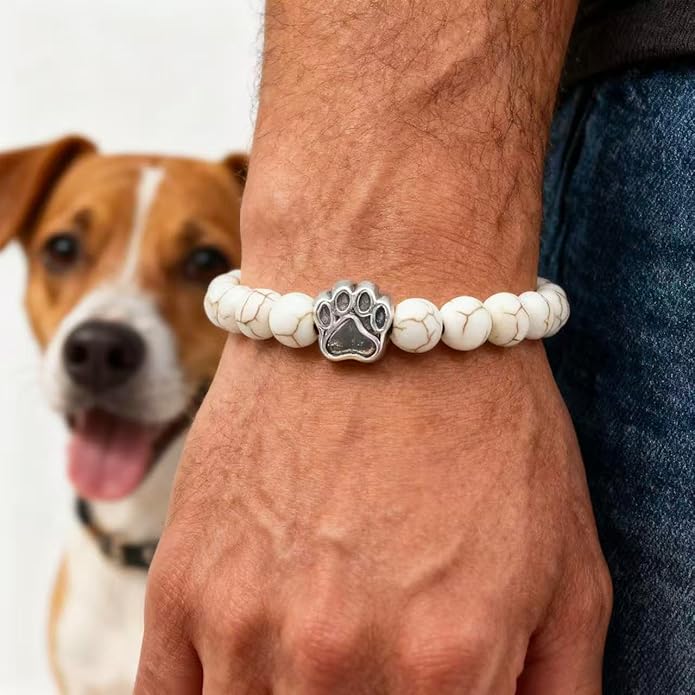 LINGYUAN Pet Memorial Gifts for Dogs Cats, Pet Memorial Bracelet, Remembrance Pet Loss Sympathy Gift for Cat Dog Lovers, Bereavement Gifts for Loss of Pet