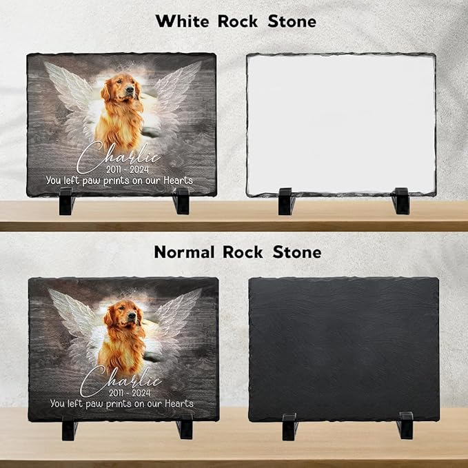 Your Wings Pet Memorial Stones - Dog & Cat Grave Stones, Loss of Pet Gifts