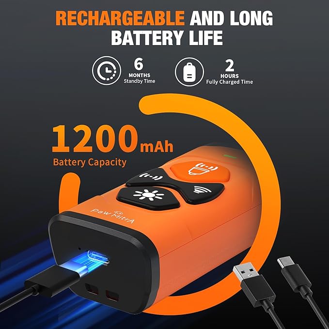 2025 Ultrasonic Dog Bark Control Device | Rechargeable Anti Barking Device, 35FT Long-Range No Shock Dog Trainer, Safe & Humane One-Button Bark Deterrent for Indoor & Outdoor Use