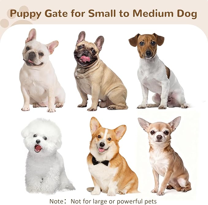Free Standing Dog Gate Indoor, Foldable Dog Gate for Doorways Stairs Hallways, 3-Panel Freestanding Pet Gate with Support Feet for Stability, Folding Puppy Gate Easy to Move, Doggy Gate 54"x24"