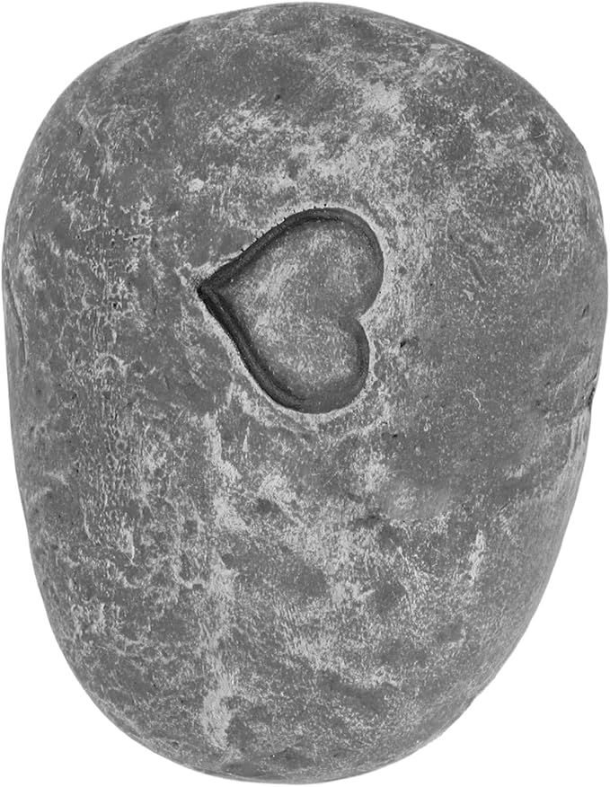 TOPINCN Pet Memorial Stone, Memorials Funerary Dogs DIY Cat Dog Grave Marker Lettering Simulation Pebbles Indoor Outdoor Backyard Pet Tombstone (Love Stone Grey)