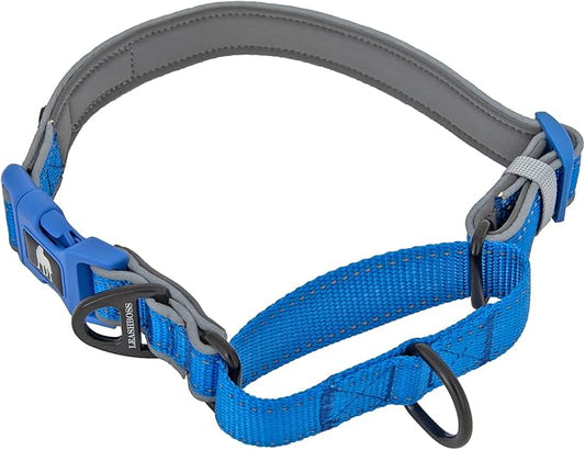 Leashboss Martingale Collar for Dogs | Reflective Nylon Dog Collar for Large Dogs, Medium and Small Dogs | No Pull Pet Training Collar Small | Quick Release Buckle, Adjustable Pet Collar