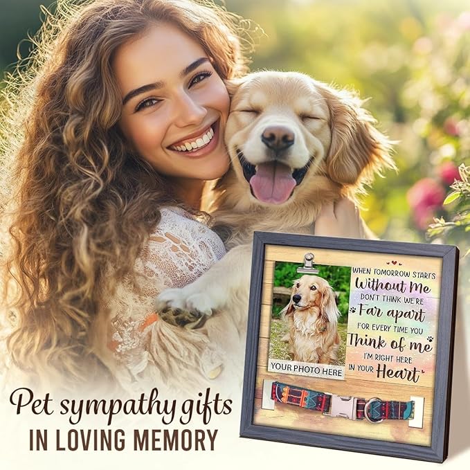 Pawfect House Dog Memorial Gifts for Loss of Dog, Memorial Picture Frame For Pet, Dogs Picture Frame, Pet Loss Gifts, Remembrance Gift, Pet Loss Sympathy Gift, Dogs Frames for Pictures Memorial