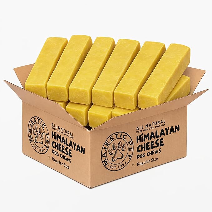 Majestic Pet Himalayan All-Natural Cheese Dog Chews - Long Lasting Dental Chew for Dogs - Healthy Pet Treats with Beneficial Ingredients (Calm & Joint Wellness, Regular, 20 Pack)