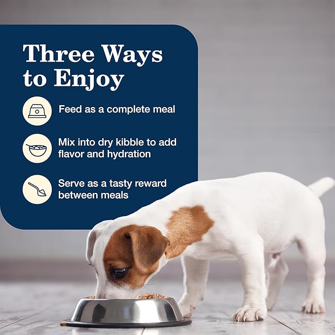 Blue Buffalo Homestyle Recipe Puppy Wet Dog Food, Made with Natural Ingredients, Chicken Dinner with Garden Vegetables & Brown Rice, 12.5-oz Cans, 12 Count (Pack of 2)