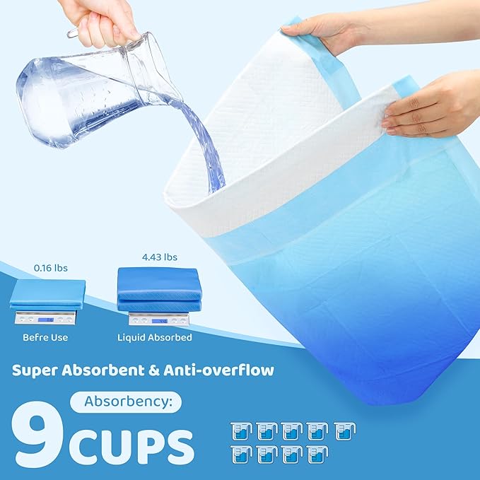 Upgrade Leak-Proof Pet Training and Puppy Pads, Jumbo Pee Pads for Dogs with Thicken Polymer Heavy Absorbency, Quick Dry Disposable Pee Pads for Cats Dogs (50, Regular 30''x36'')