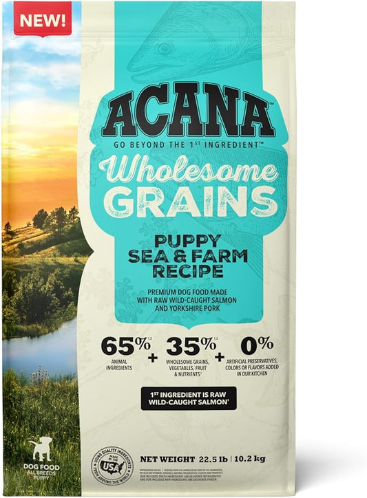 ACANA Wholesome Grains Dry Dog Food Puppy Sea & Farm Recipe 22.5lb Bag