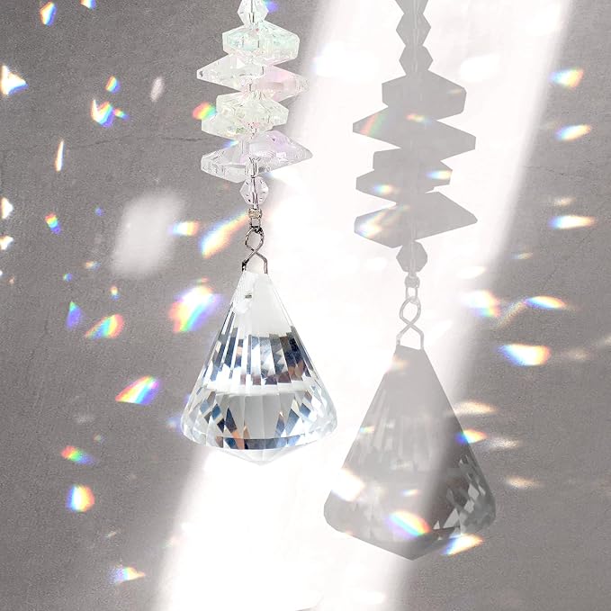 Pet Memorial Suncatcher - Loss of Pet Sympathy Gift for Dog and Cat Owners with Crystals, Indoor Window Suncatchers, Bereavement Gifts Dog Memorial (Transparent)