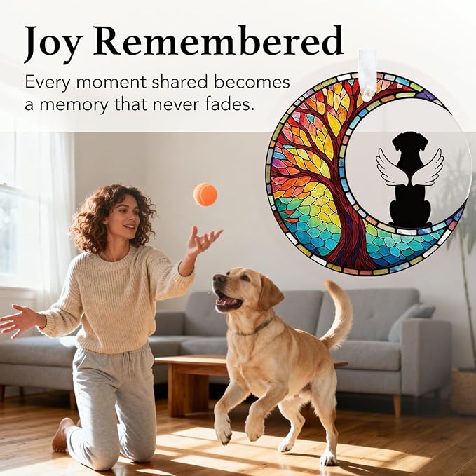 Dog Memorial Gift for Loss of Dog, Pet Sympathy Gift Ornament, Rainbow Bridge Dog Keepsake, Pet Remembrance Gift for Dog Lover, Bereavement Gift, Loss of Pet Memorial Ornament