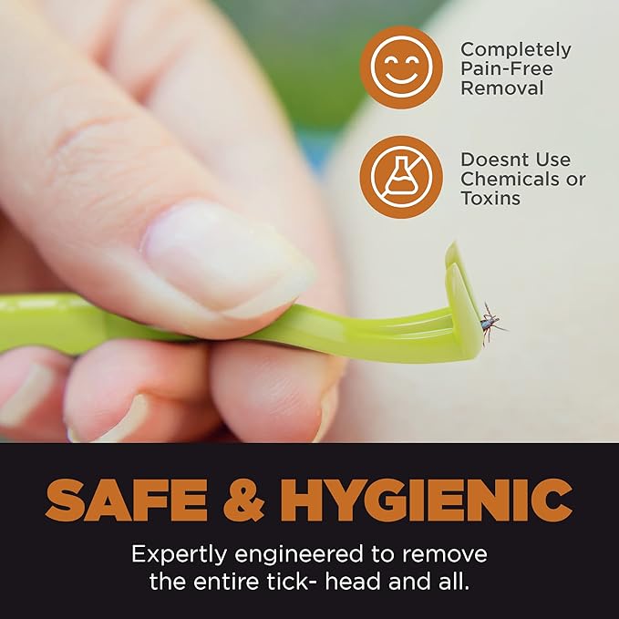 Homesake Tick Removal Tool for Dogs, Cats and Humans | Ultra-Safe Tick Twister | Removes Entire Head & Body | Pain-Free Ticks Remover | 100% Chemical-Free Tick Control Products | 9 Packs of 3