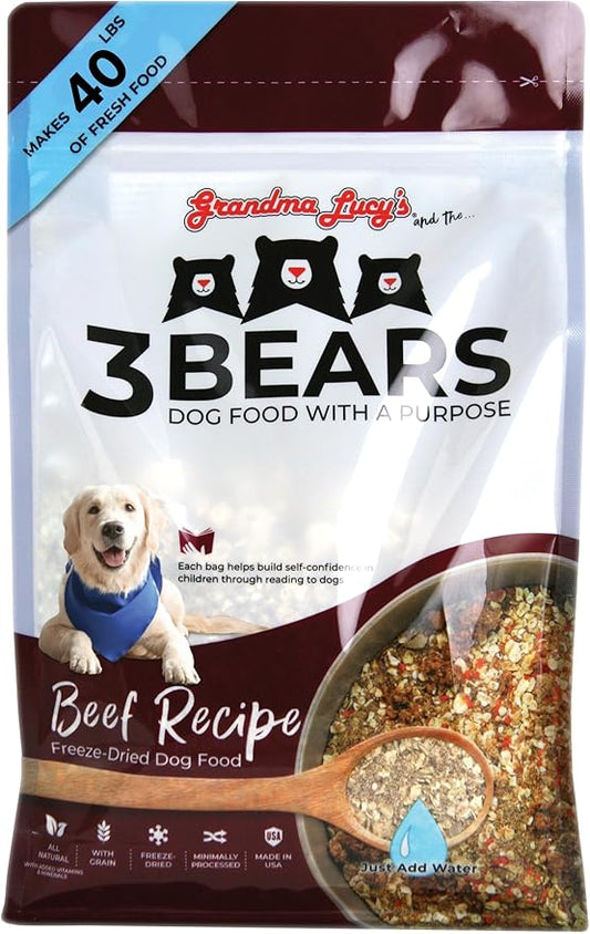 3 Bears Beef Dog Food - 8lb