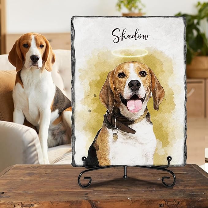 Pet Portrait from Your Photos, Dog Memorial Gifts for Loss of Dog, Personalized Present Idea Birthday, Pet Memorial Sympathy, Gift for Women/Men, Cat & Dog Portrait, Classic Watercolor