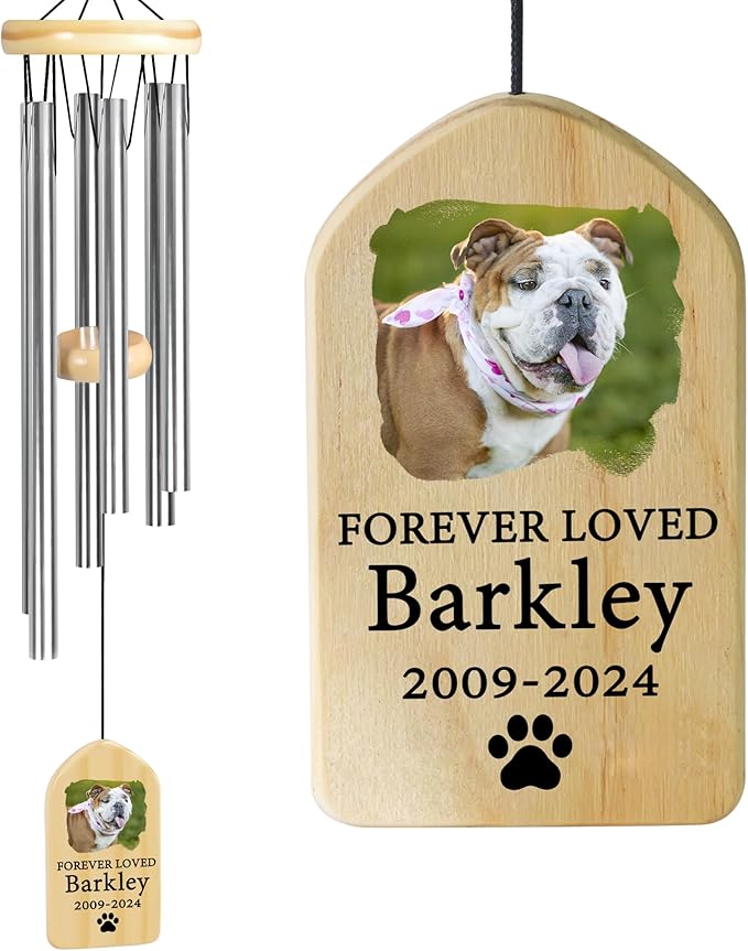 Pet Memorial Wind Chime, Pet Loss Gifts, Pet Memorial Gifts for Dogs, Dog Memorial Gifts for Loss of Dog, Loss of Dog Sympathy Gift, Dog Remembrance Gift, in Memory of Dog Cat - Forever Loved